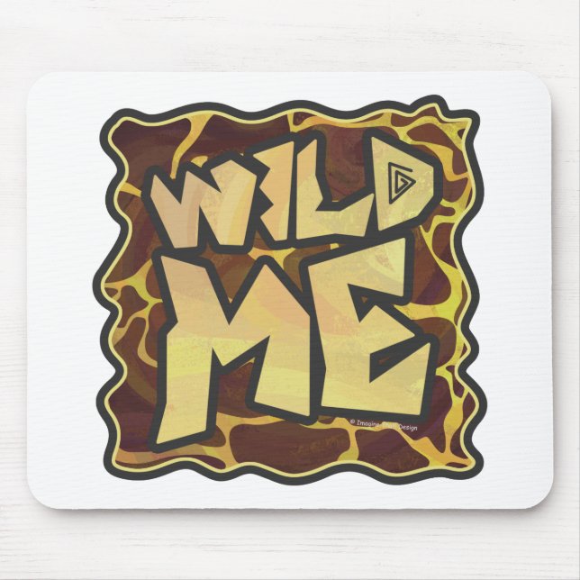 Giraffe, braun und gelb mousepad (Vorne)