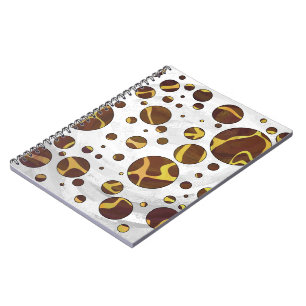 Giraffe, braun und gelb notizblock