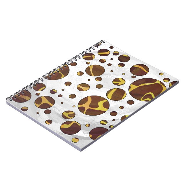 Giraffe, braun und gelb notizblock (Linke Seite)