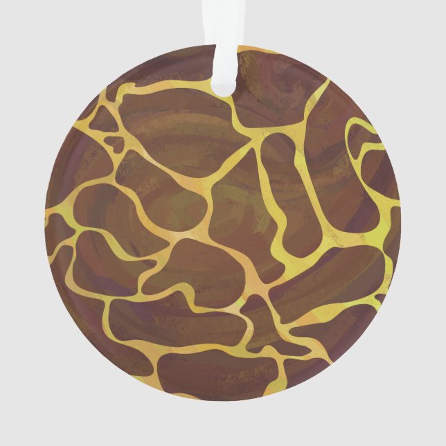 Giraffe, braun und gelb ornament (Rückseite)
