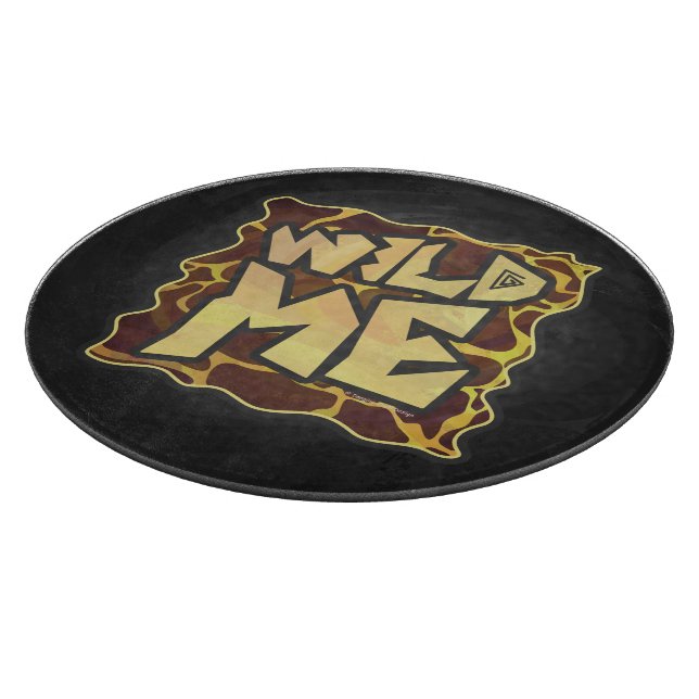 Giraffe, braun und gelb schneidebrett (Ecke)