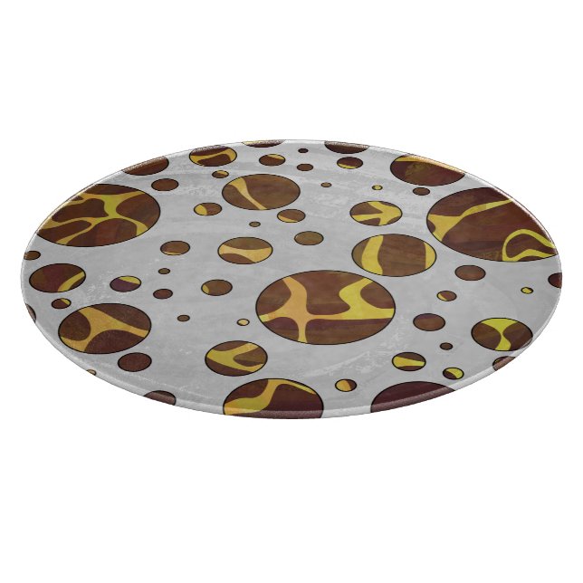 Giraffe, braun und gelb schneidebrett (Ecke)