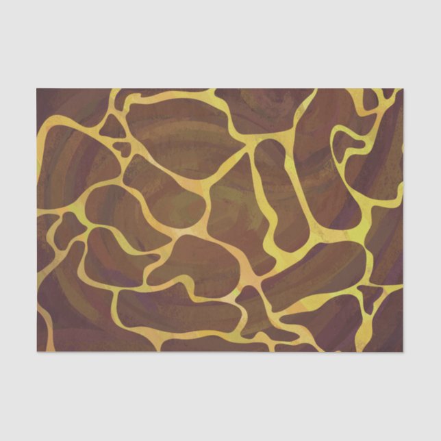 Giraffe, braun und gelb seidenpapier (Vorderseite)