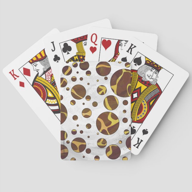 Giraffe, braun und gelb spielkarten (Rückseite)