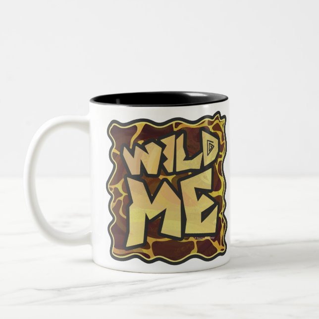 Giraffe, braun und gelb zweifarbige tasse (Links)