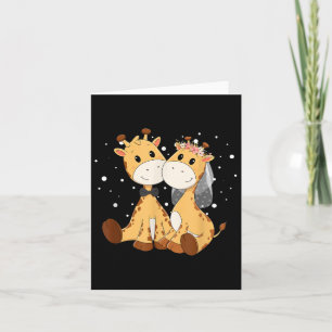 Giraffe Brie and Groom Wedding Art Matching Coupl Karte