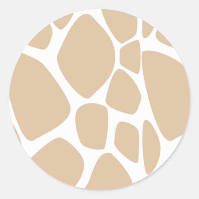 Giraffe Brown Sticker/Umschlag Aufkleber (Vorderseite)