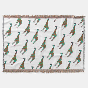 Giraffe Brown und Aquamarine Silhouette Decke