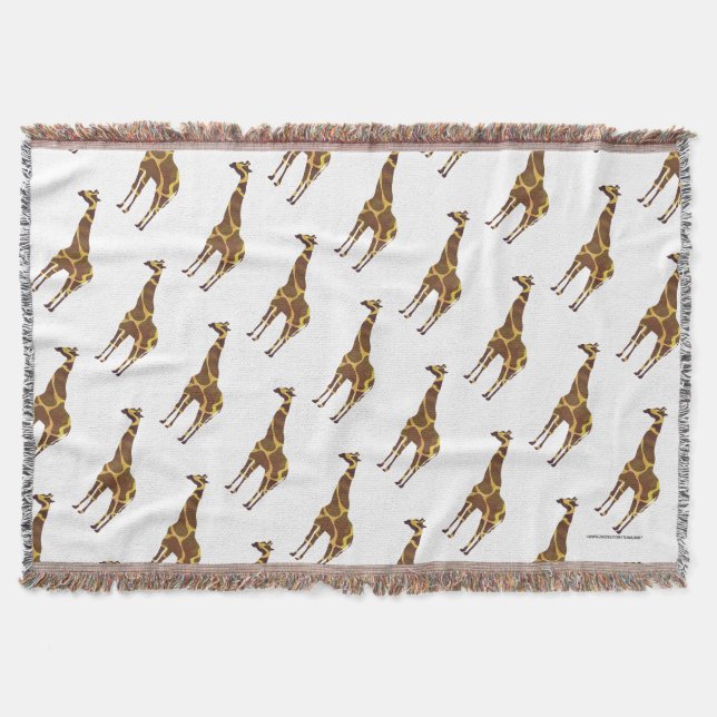 Giraffe Brown und Gelbe Silhouette Decke (Vorderseite)