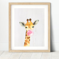 Giraffe Bubble Safari Dschungel Kinderzimmer Kunst
