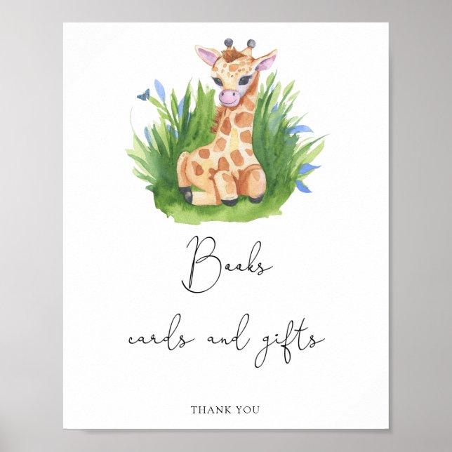 Giraffe - Bücher, Karten und Geschenke Poster (Vorne)