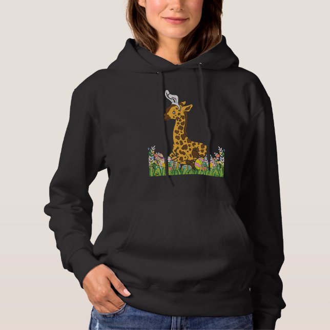 Giraffe Bunny Ears Animal Cute Easter 2023 Boys Gi Hoodie (Vorderseite)