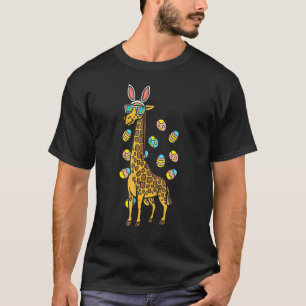Giraffe Bunny Oars Brillen Eier Niedlich Ostern Ta T-Shirt