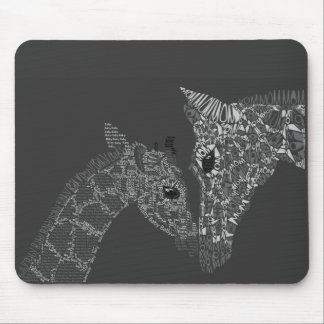 Giraffe Calligram Mousepad