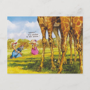 Giraffe-Cartoons für Kinder Postkarte