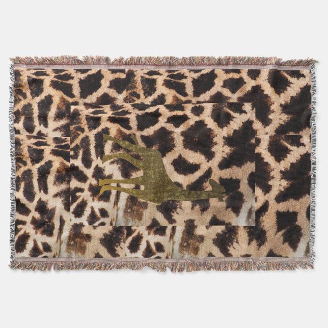 Giraffe Collage Art Safari Decke (Vorderseite)