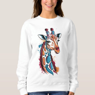 Giraffe Colour Splash - Abstrakter Pop Sweatshirt