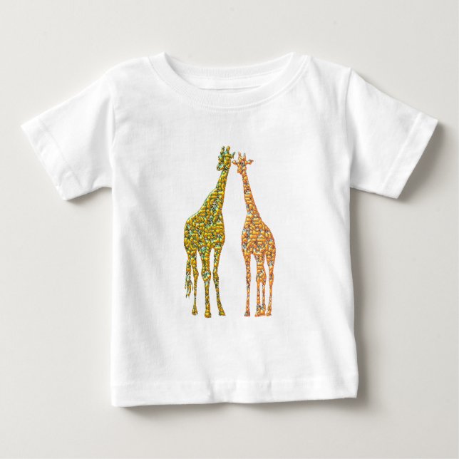 Giraffe Couple bébé T-shirt famille (Devant)