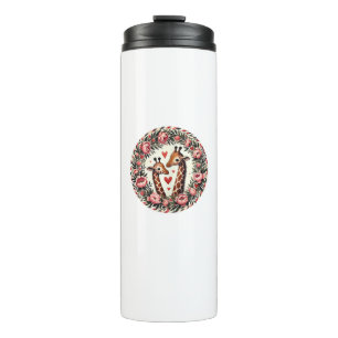 Giraffe Couple Illustration Giraffe Lovers _2 Thermosbecher