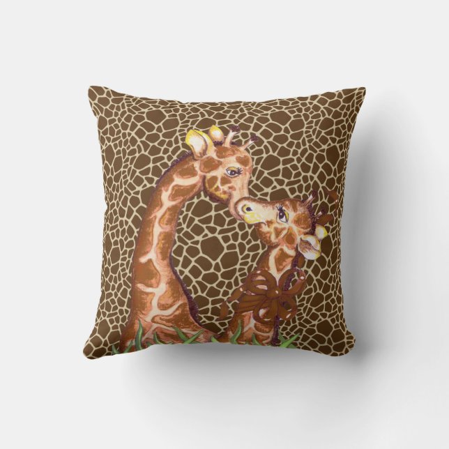 Giraffe Couple Pillow Kissen (Rückseite)