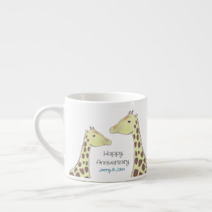 Giraffe Couple Wedding Anniversary Espressotasse