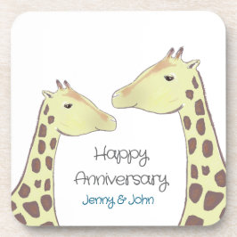 Giraffe Couple Wedding Anniversary Getränkeuntersetzer