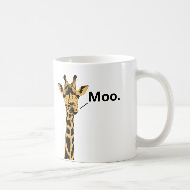 Giraffe Cow Funny Mug Kaffeetasse (Rechts)