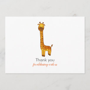 Giraffe Cute minimaliste Baby shower Merci