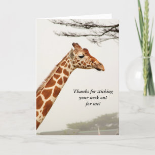 Giraffe Danke-Karte Dankeskarte