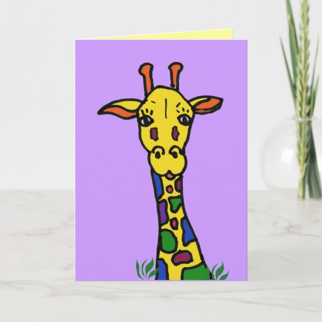 Giraffe Dankeskarte (Vorderseite)
