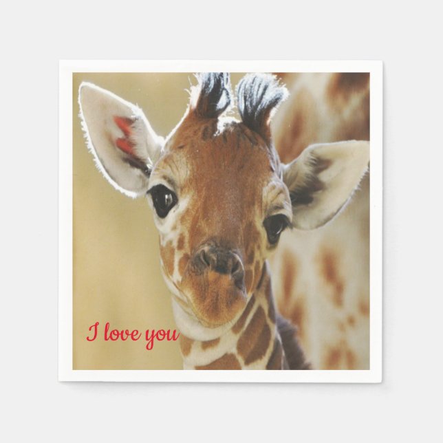 Giraffe de serviettes en papier (Devant)