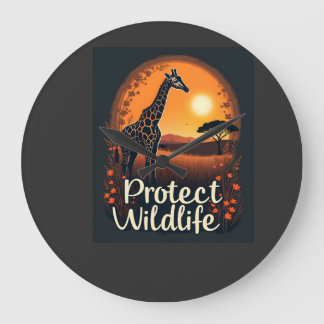 Giraffe der Savanne Tank Top Große Wanduhr