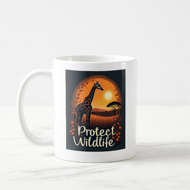 Giraffe der Savanne Tanktop Kaffeetasse (Links)