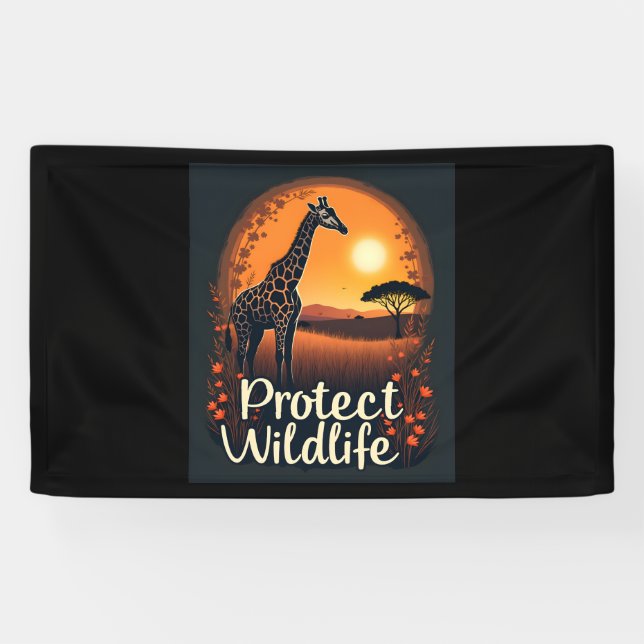 Giraffe der Spitzengruppe der Savanna Banner (Horizontal)