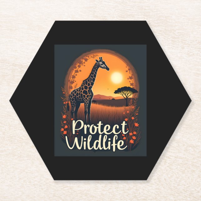 Giraffe der Spitzengruppe der Savanna Untersetzer (Vorderseite)