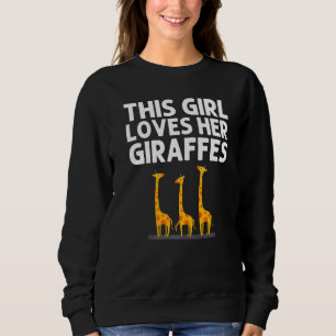 Giraffe-Designs für Mädchen Kinder Safari Wildtier Sweatshirt