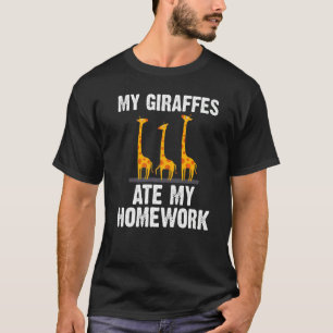 Giraffe Designs Kinder Kleinkinder Safari Wildtier T-Shirt