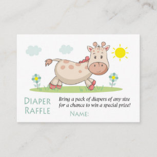 Giraffe Diaper Raffle Tickets