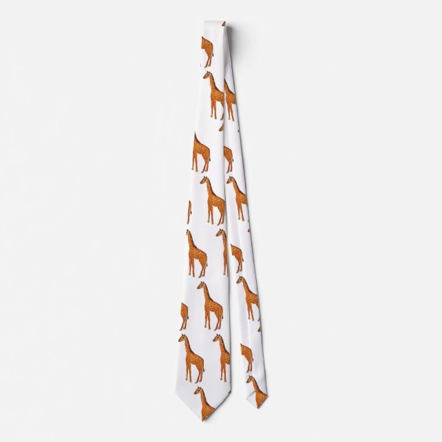 Giraffe, die bunte Krawatte zeichnet (Vorderseite)