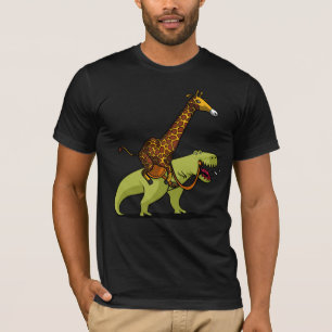 Giraffe, die T-Rex Dinosaurier-lustige Tiere T-Shirt