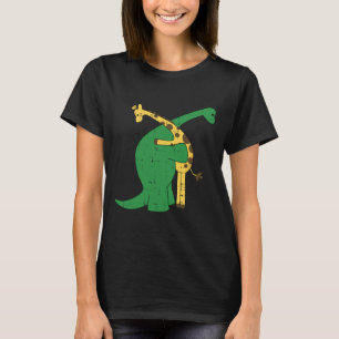 Giraffe Dinosaur Hug Liebe Dino Animals Safari Hal T-Shirt