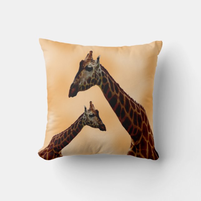 Giraffe Doppeltrouble, wirbelkissen Kissen (Vorderseite)