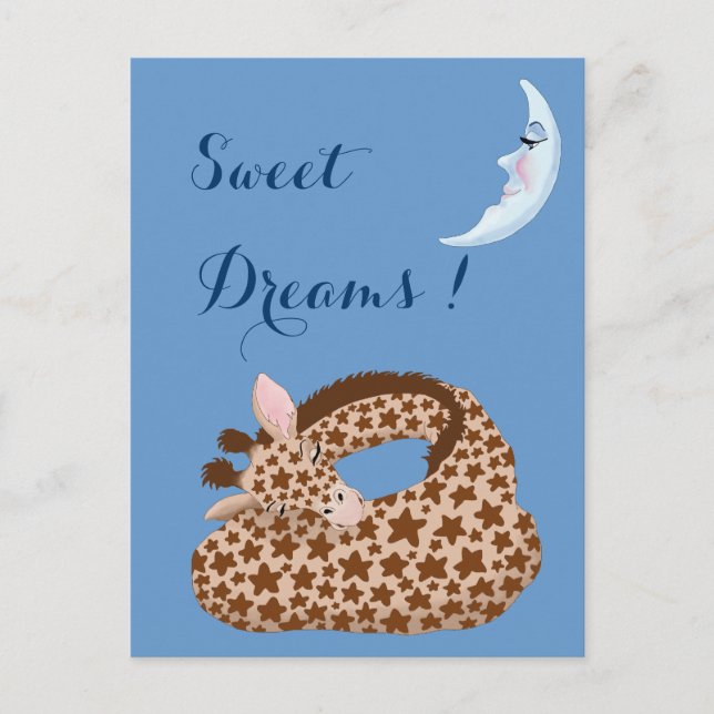 Giraffe Dreams Postkarte (Vorderseite)