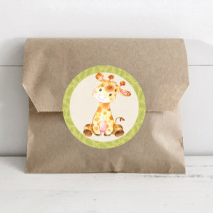 Giraffe Dschungel Tiere Baby Shower Favor Aufklebe Runder Aufkleber