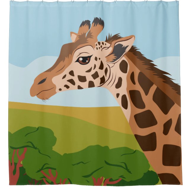 Giraffe Duschvorhang (Vorderseite)