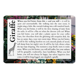 Giraffe - Ein Gedicht über Erholung Magnet