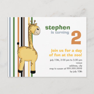 Giraffe ・ Einladung zum Geburtstag