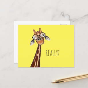Giraffe ennuyée - Funky Frigo carte postale