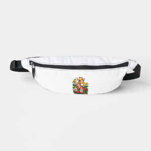 Giraffe Erdbeeren und Blume Grafische Niedliche Gi Bauchtasche