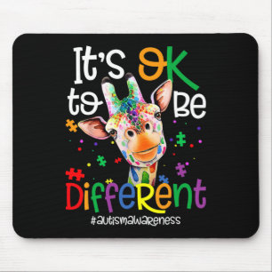 Giraffe Es ist okay, anders zu sein Autismus-Bewus Mousepad
